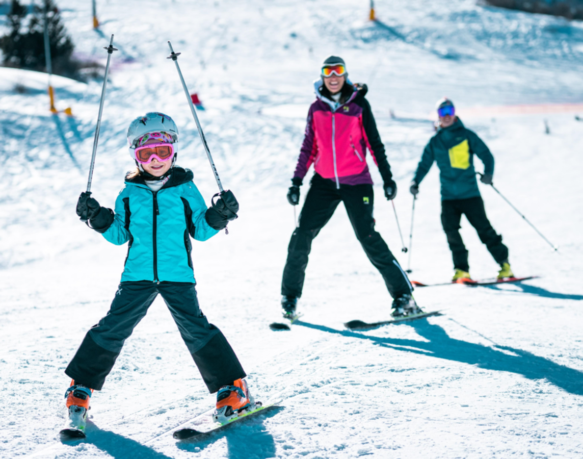 Ski Family In Trentino