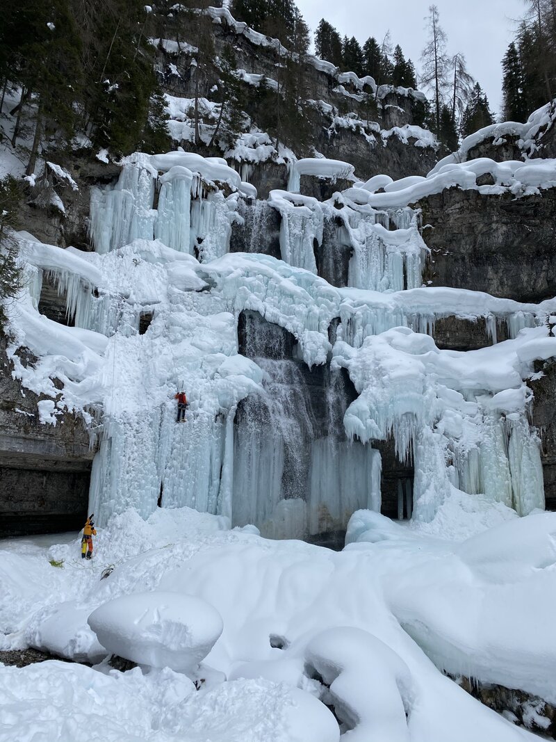 Ice Climbing In Madonna Di Campiglio