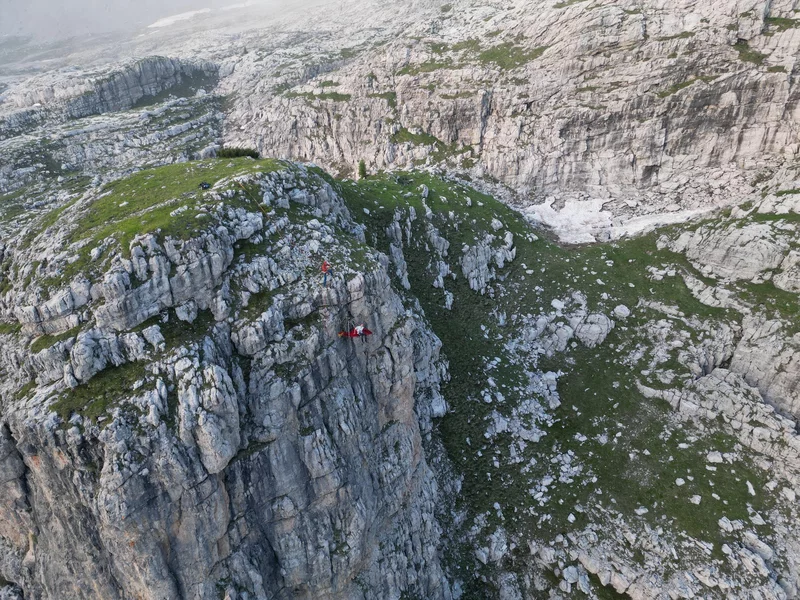 Starry night in a portaledge in the Dolomites