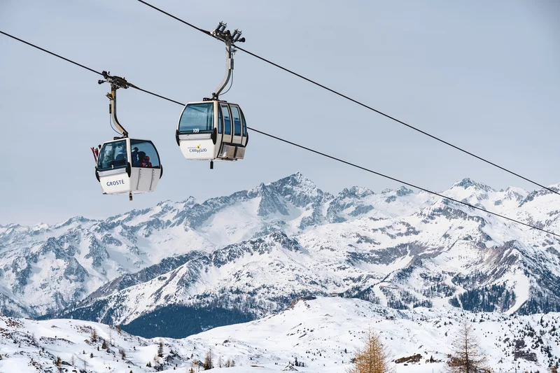 By cable cars
