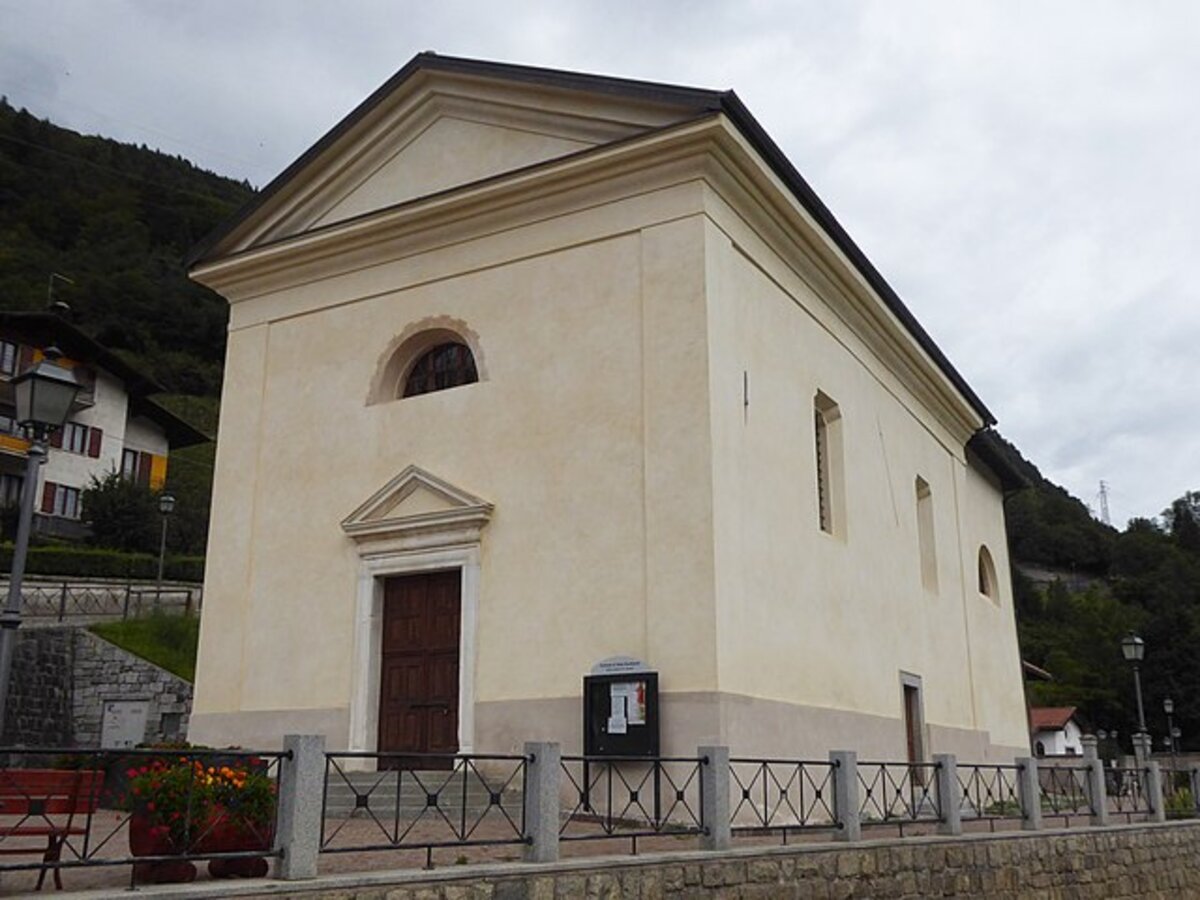 Ancient Sant’Andrea Church In The Village Of Breguzzo