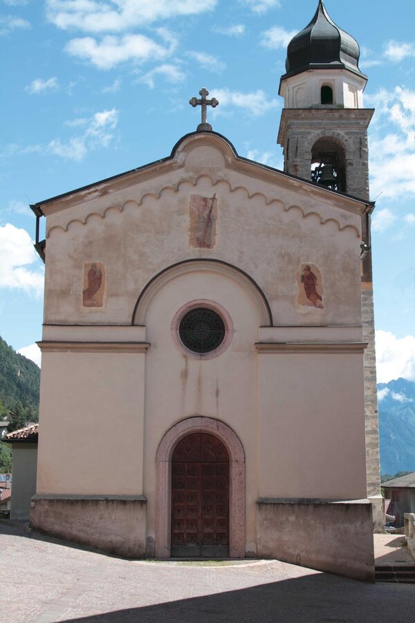 The Ancient San Barnaba Church In The Village Of Bondo